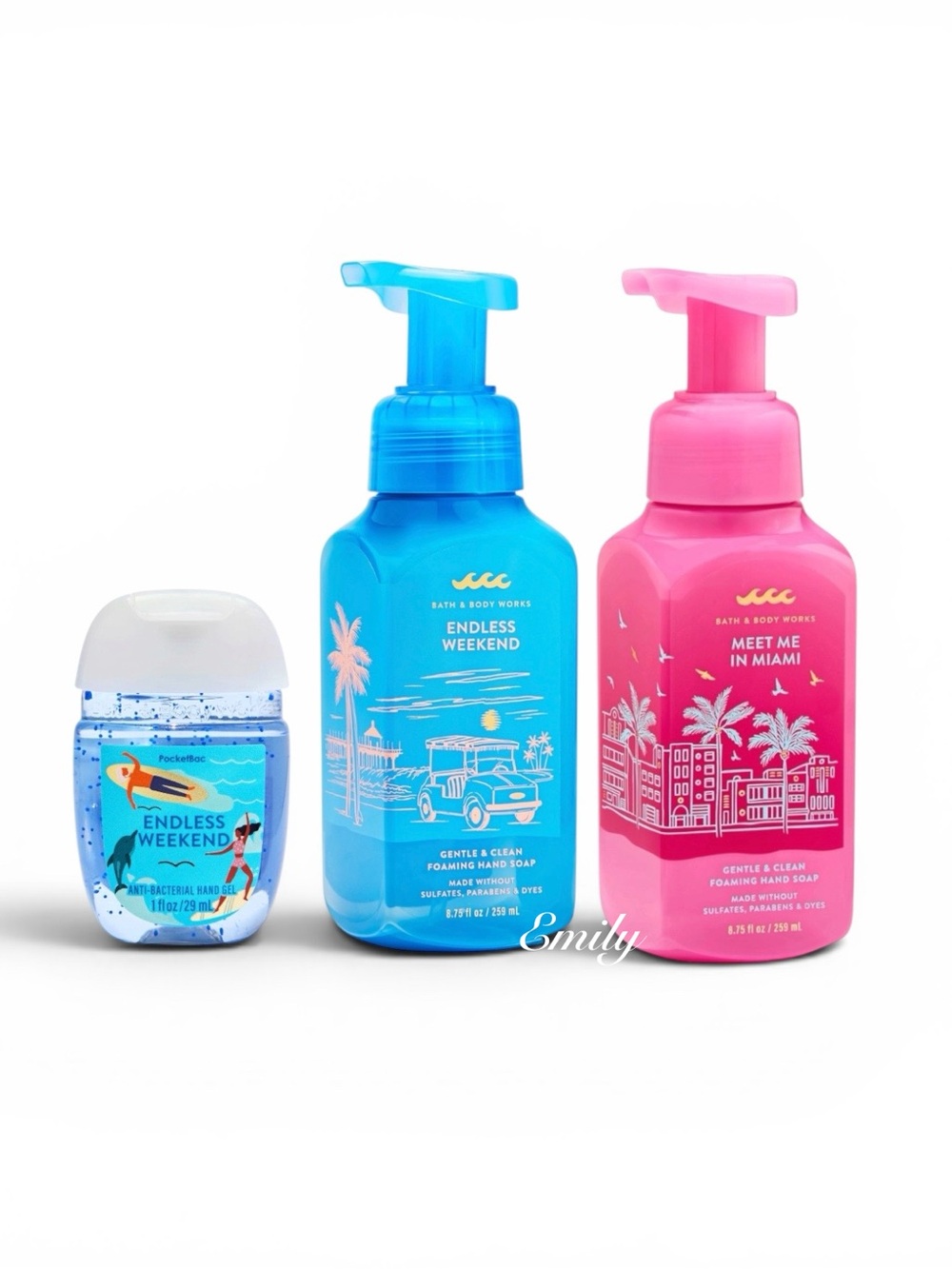 NEW! Bath & Body Works ENDLESS WEEKEND MIAMI foaming hand soap Set 8.75 fl oz
